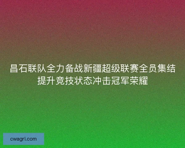 昌石联队全力备战新疆超级联赛全员集结提升竞技状态冲击冠军荣耀